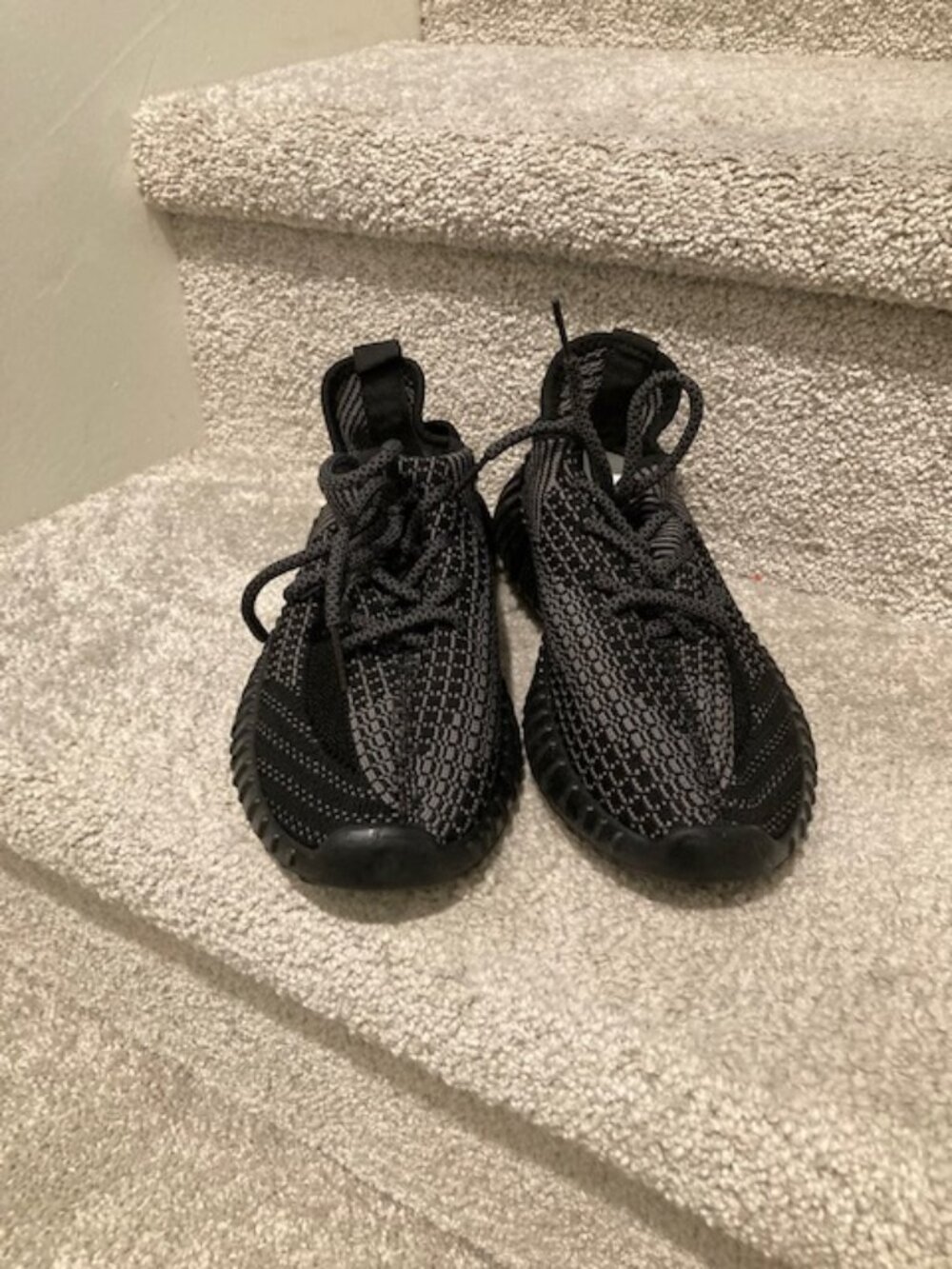 Inspired by Yeezy Tennis Shoe in Black and Grey